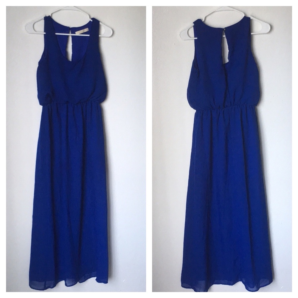 $6 cleanout BLUE MAXI DRESS SIZE XS - Royal Blue, Long